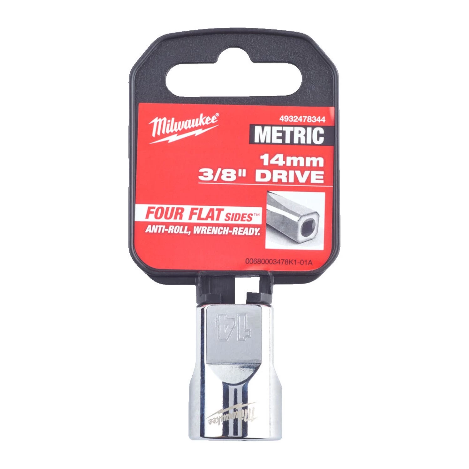 Milwaukee 4932478344 Embout - 3/8 » FOUR FLAT - 14mm-image