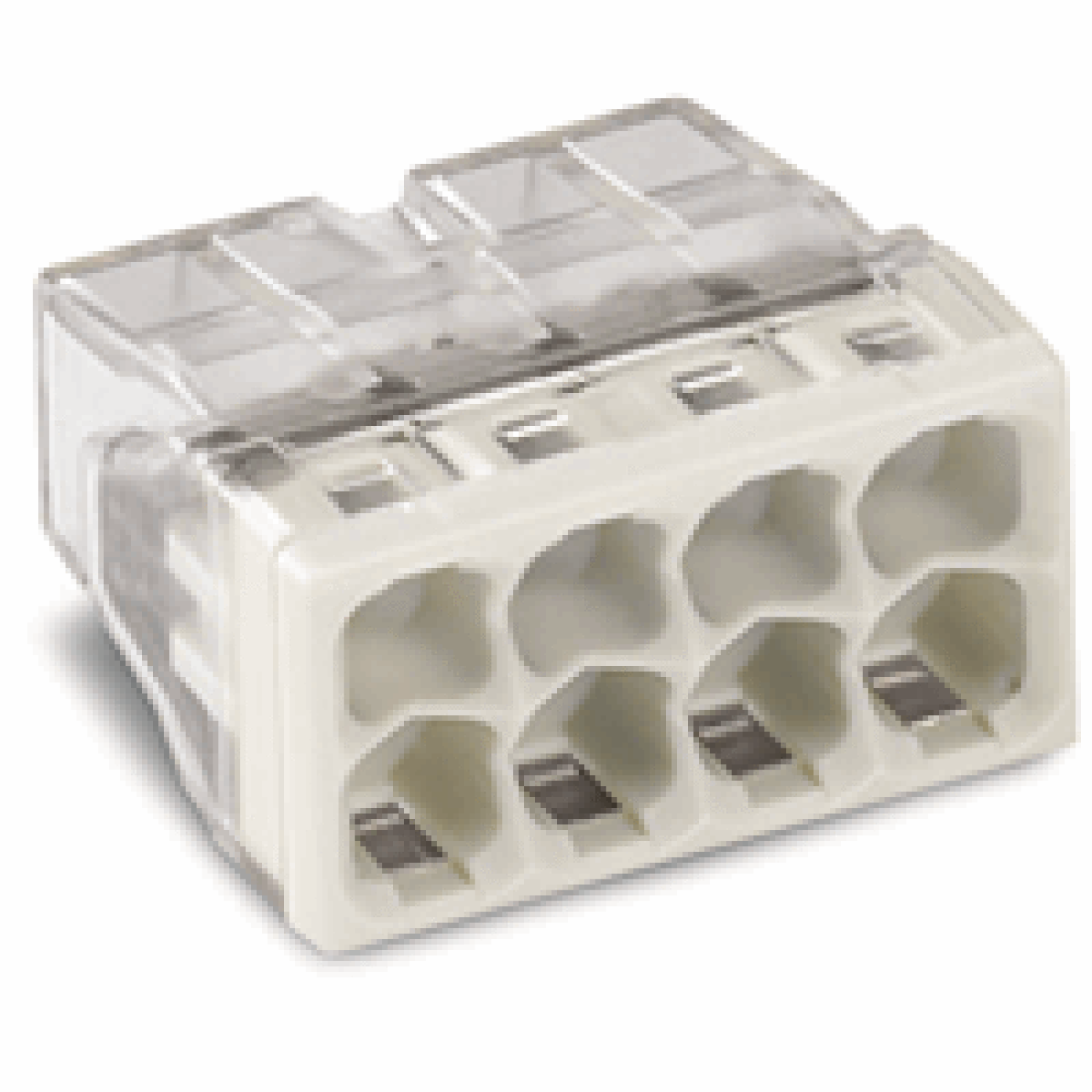 Wago 2273-208 Lasklem 8-polig - 8-gaats - 8 x 0.5 - 2.5mm² - Transparant-grijs (50st)-image