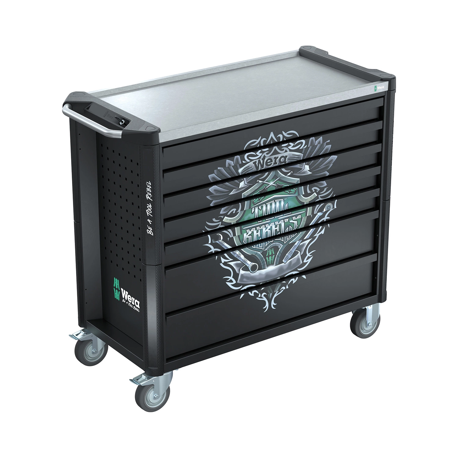 Wera 05150131001 9701 Tool Rebel Gereedschapswagen Stainless XXL 1 gevuld - 188-delig - 7 laden