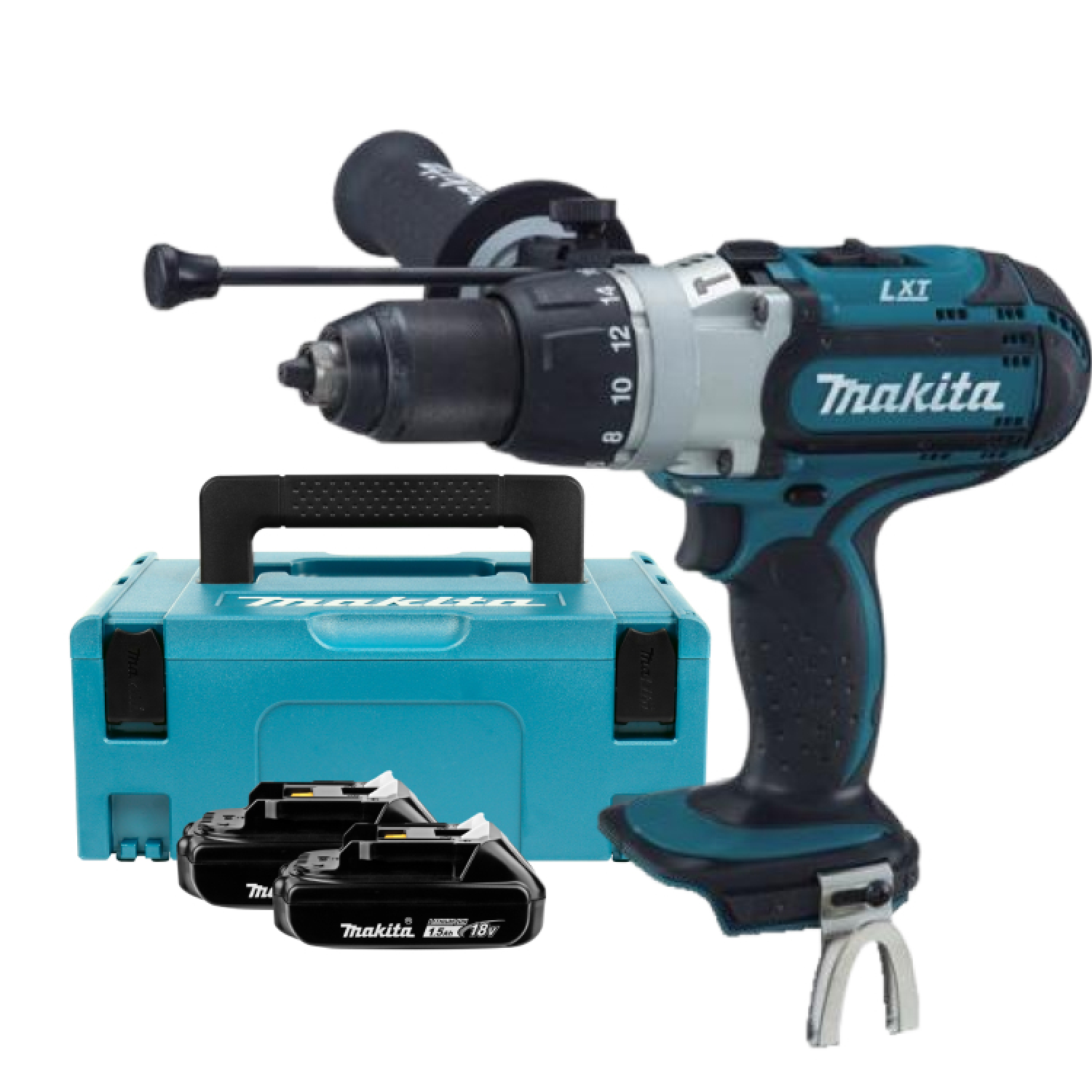 Makita BDF458RFX Perceuse/visseuse sans fil 18V Li-Ion (avec 2 batteries 3.0Ah) dans une Mbox-image