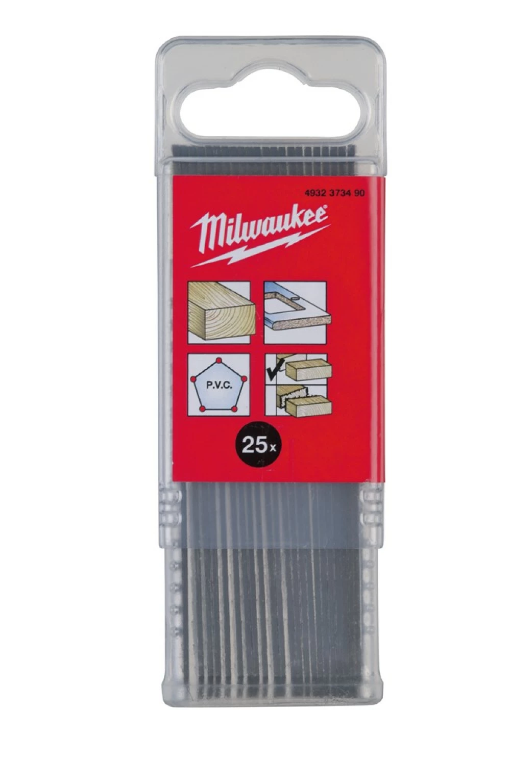 Milwaukee 4932373490 T 101 D Lame de scie sauteuse - 75 x 4mm - Bois (25pcs) - T 101 D-image