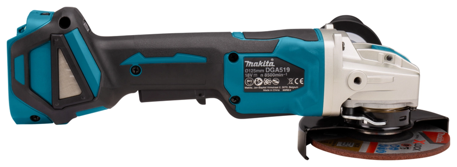 Makita DGA519ZJ 18V Li-Ion Accu haakse slijper body in Mbox - X-Lock - 125mm - koolborstelloos-image