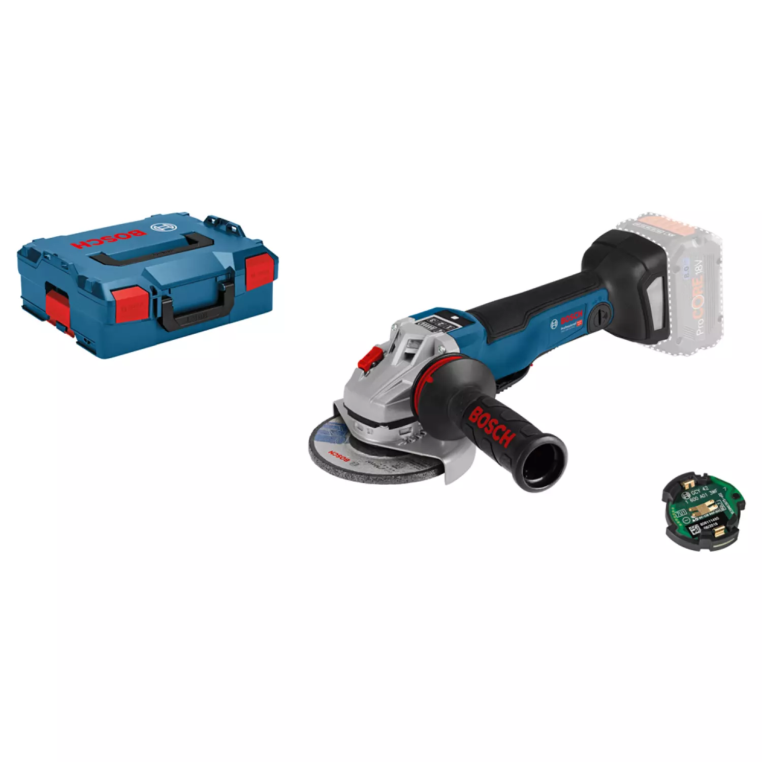 Bosch GWS 18V-10 PSC SOLO 18V Li-Ion accu haakse slijper body in L-boxx - 125mm - koolborstelloos-image