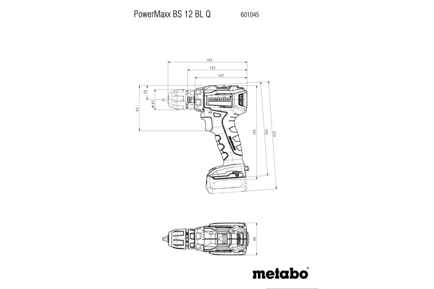 Metabo PowerMaxx BS 12 BL Q 12V LiHD accu boor-/schroefmachine set (2x 4,0Ah accu) in metaBOX - koolborstelloos-image