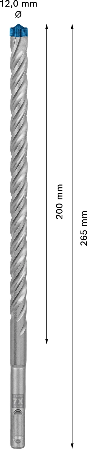 Bosch 2608900110 EXPERT Foret SDS Plus-7X - 12x200x265mm-image