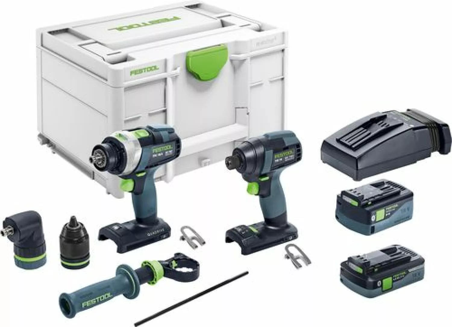 Festool TID 18 5,0/4,0-Set TPC 18/4 18V Li-Ion accu combiset (1x 4,0Ah & 1x 5,0Ah) in systainer - Bluetooth-image