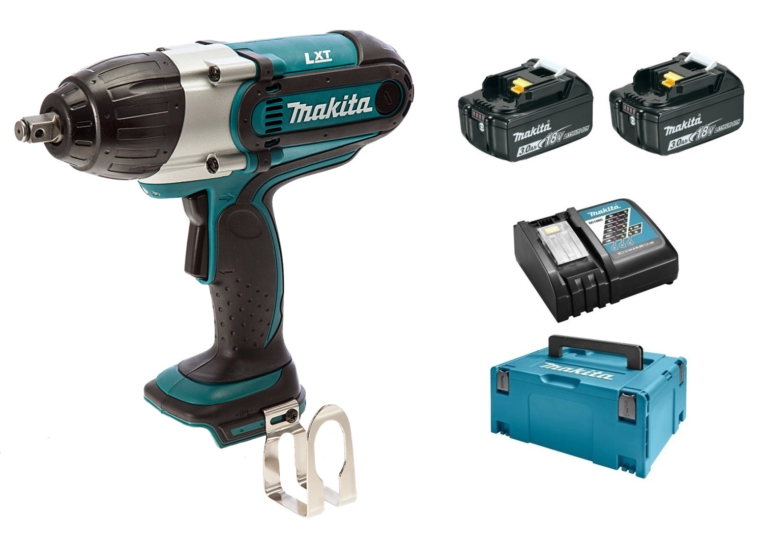 Makita DTW450RFJ 18V Li-Ion Accu slagmoersleutel set (2x 3.0Ah accu) in Mbox - 440Nm - 1/2"-image