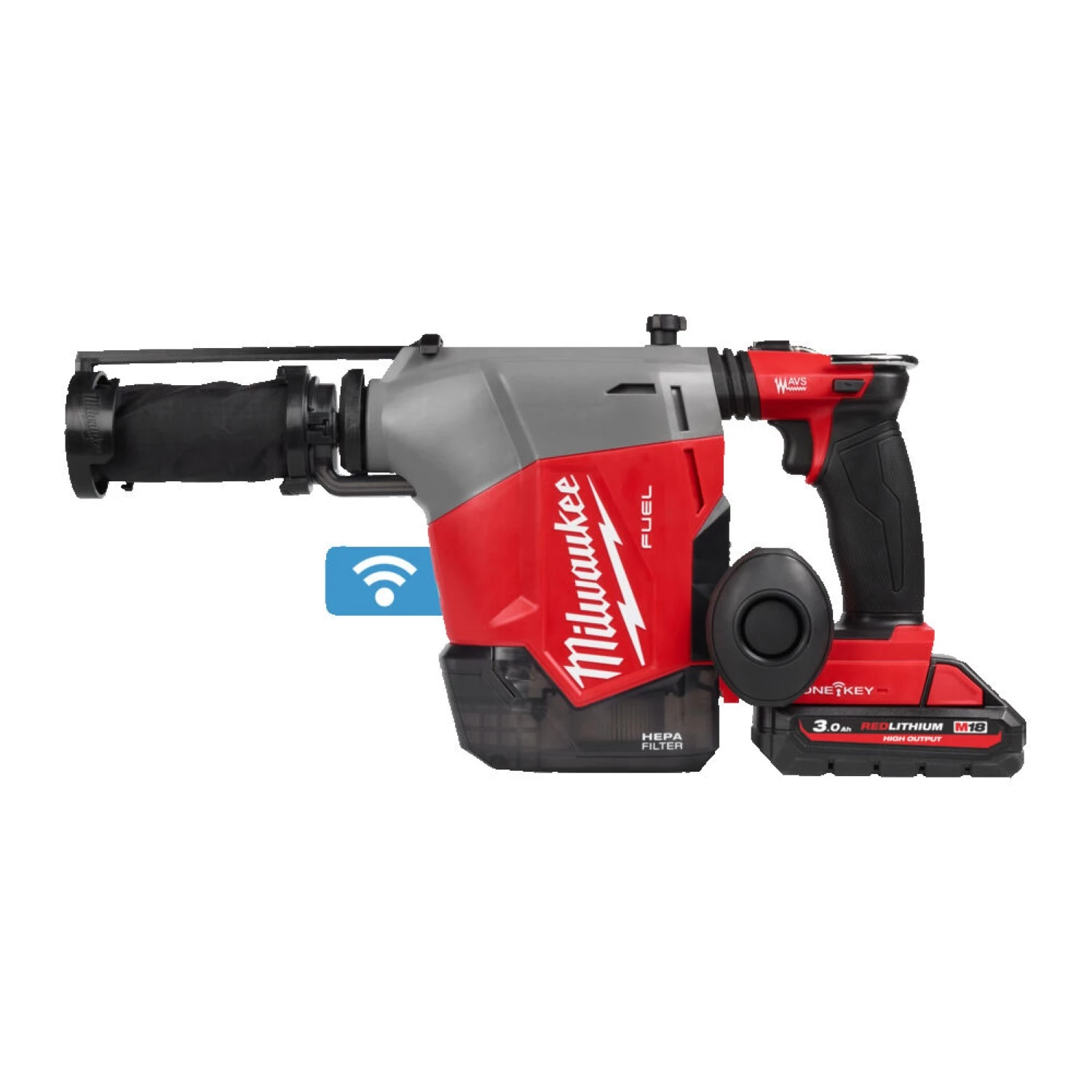 Milwaukee M18 FHAFOH16-302X 18V Li-ion accu SDS-Plus combihamer met geïntegreerde stofafzuiging set (2x 3.0Ah accu) in HD Box - 2.3J-image