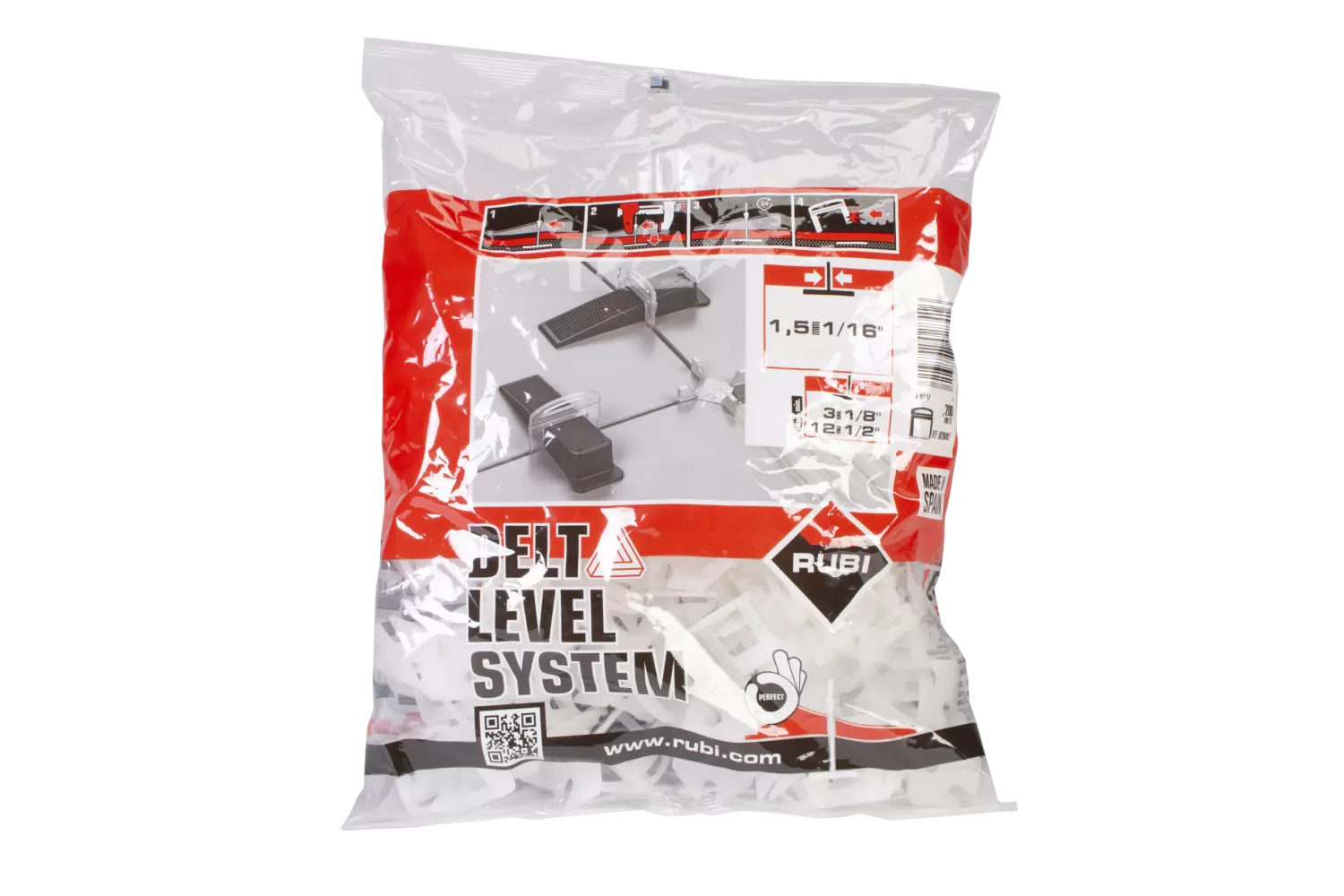 Rubi 2841 Delta Levelling Clips - 1,5 mm - 3-12mm (200st)-image