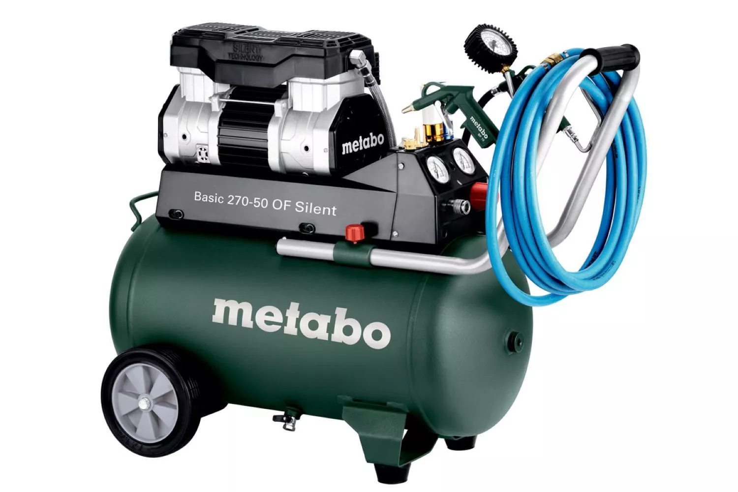Metabo Basic 270-50 OF Compresseur silencieux - 1500W - 10 Bar - 50L - 130 l/min-image