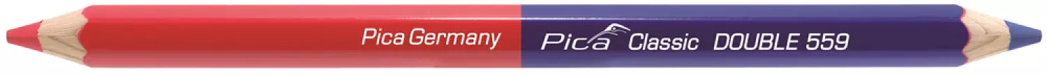 Pica Classic DOUBLE 559 - Crayon Rouge/blue - 175mm (10pcs)-image