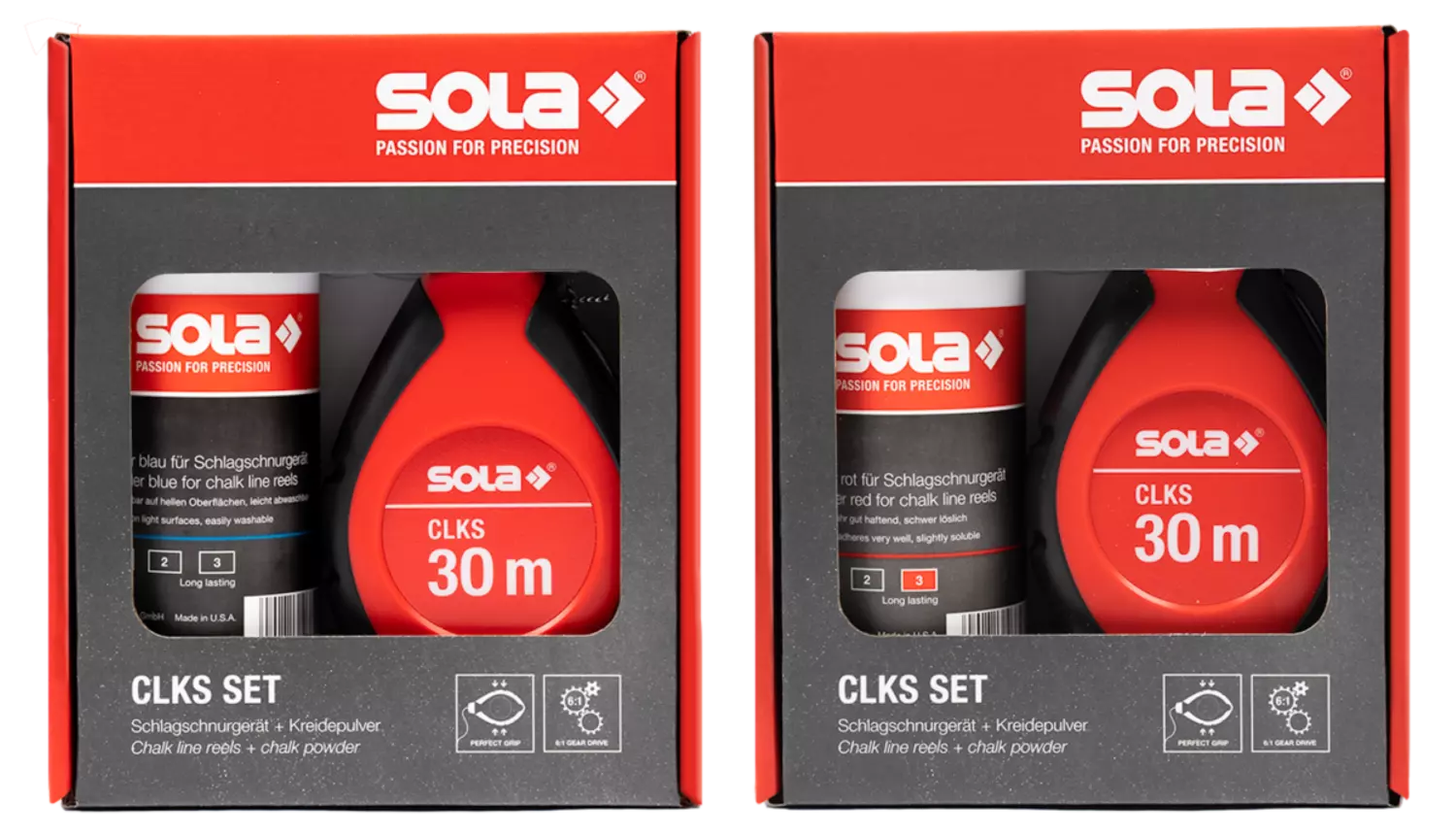 Sola CLKS SET R Moulin à ligne avec poudre pour ligne - 30 m - Rouge-image