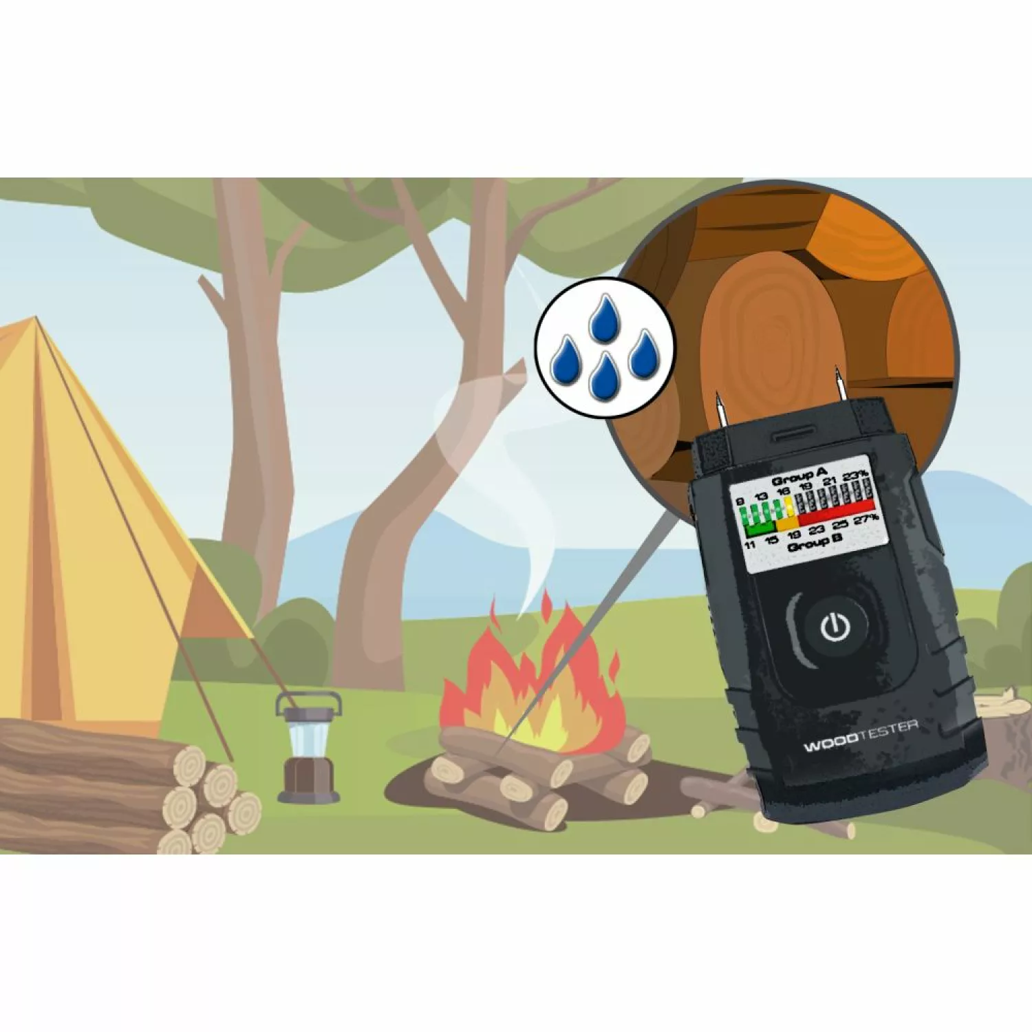 Laserliner 082.006A - Appareil de mesure infrarouge WoodTester-image