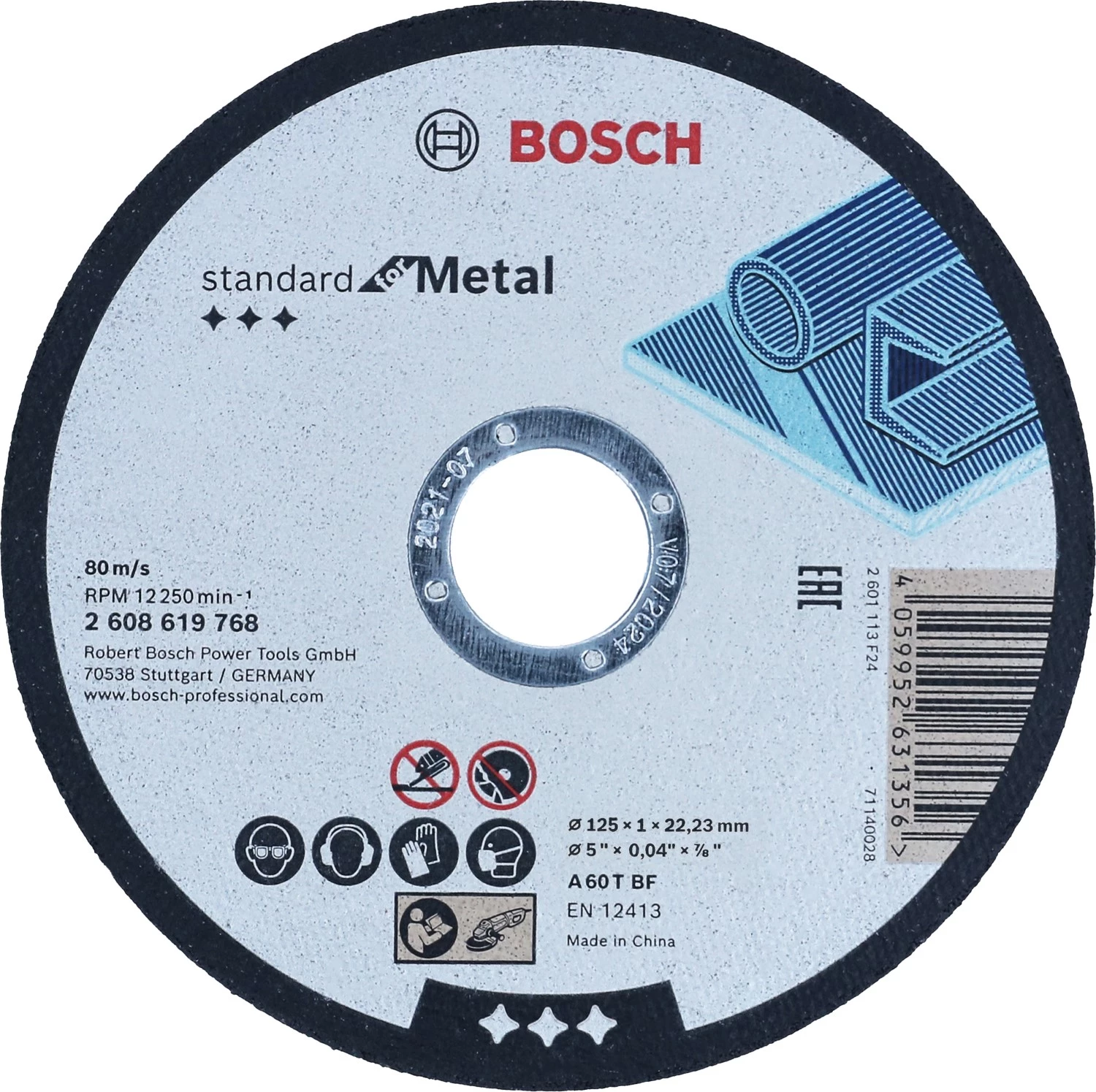 Bosch 2608626116 Disques à meuler en métal - 1 mm - en seau (100 pièces)-image