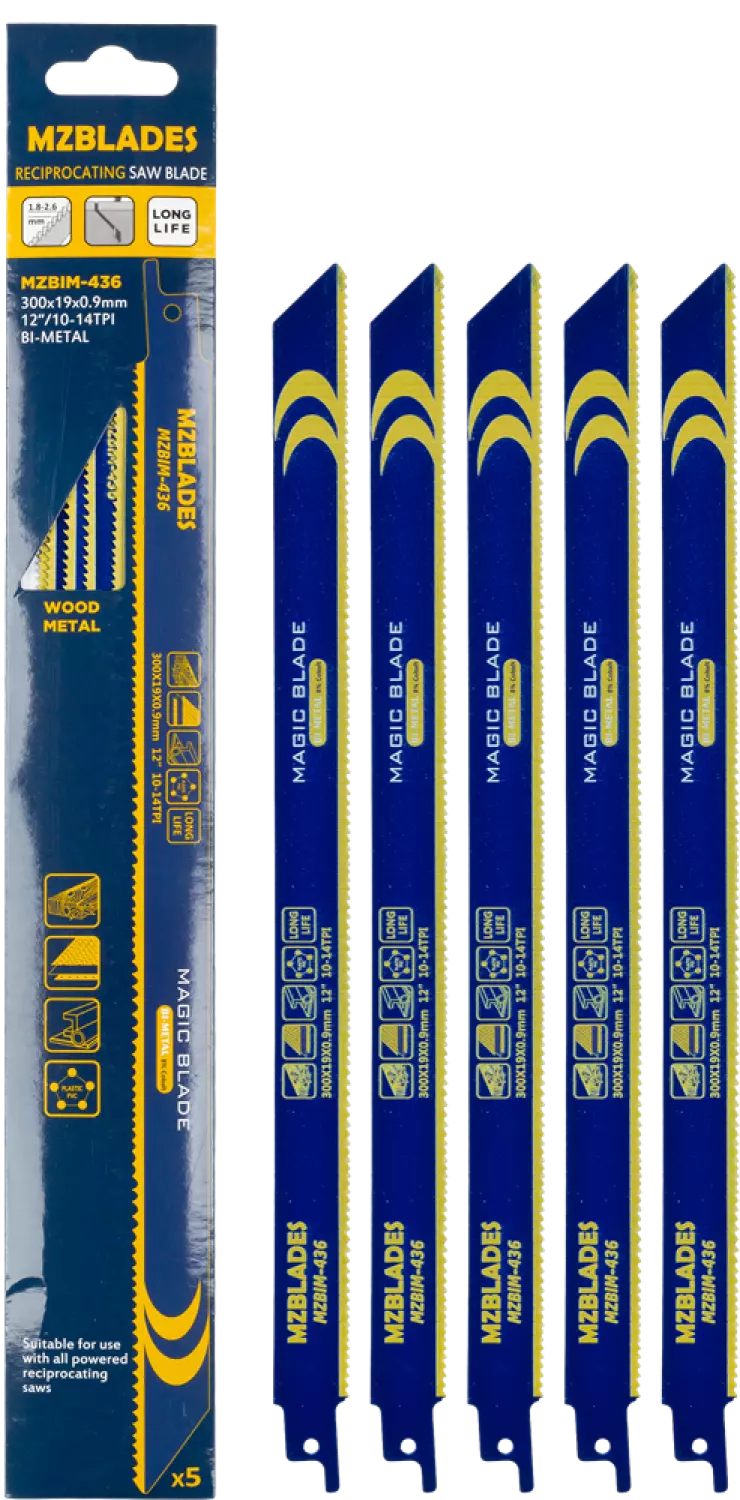 Multizaag MZBIM-436 Reciprozaagblad Bimetaal - 5 stuks-image