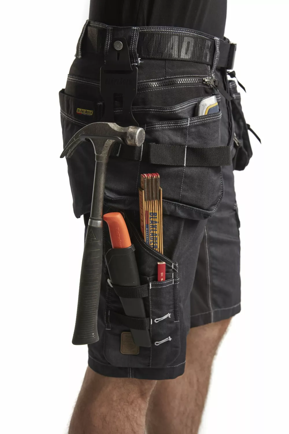 Blåkläder X1900 Werkbroek kort Denim Stretch 1992 - zwart - maat 50 (M)-image