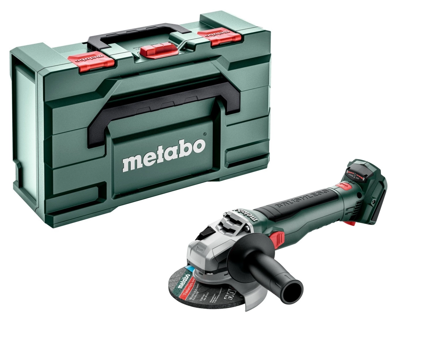 Metabo W 18 LT BL 11-125 18V Li-ion Accu haakse slijper body in metaBOX - 125 mm-image