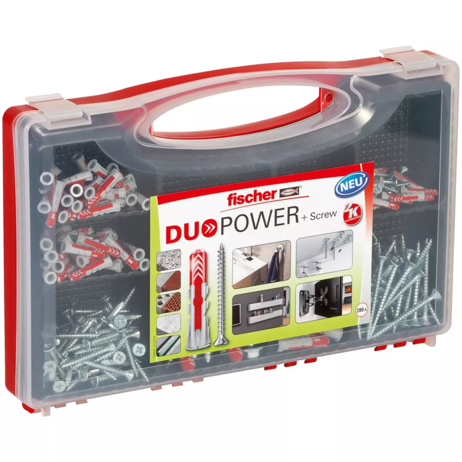 Fischer Red-Box DuoPower 140-delige pluggenset met schroef in assortimentsbox-image