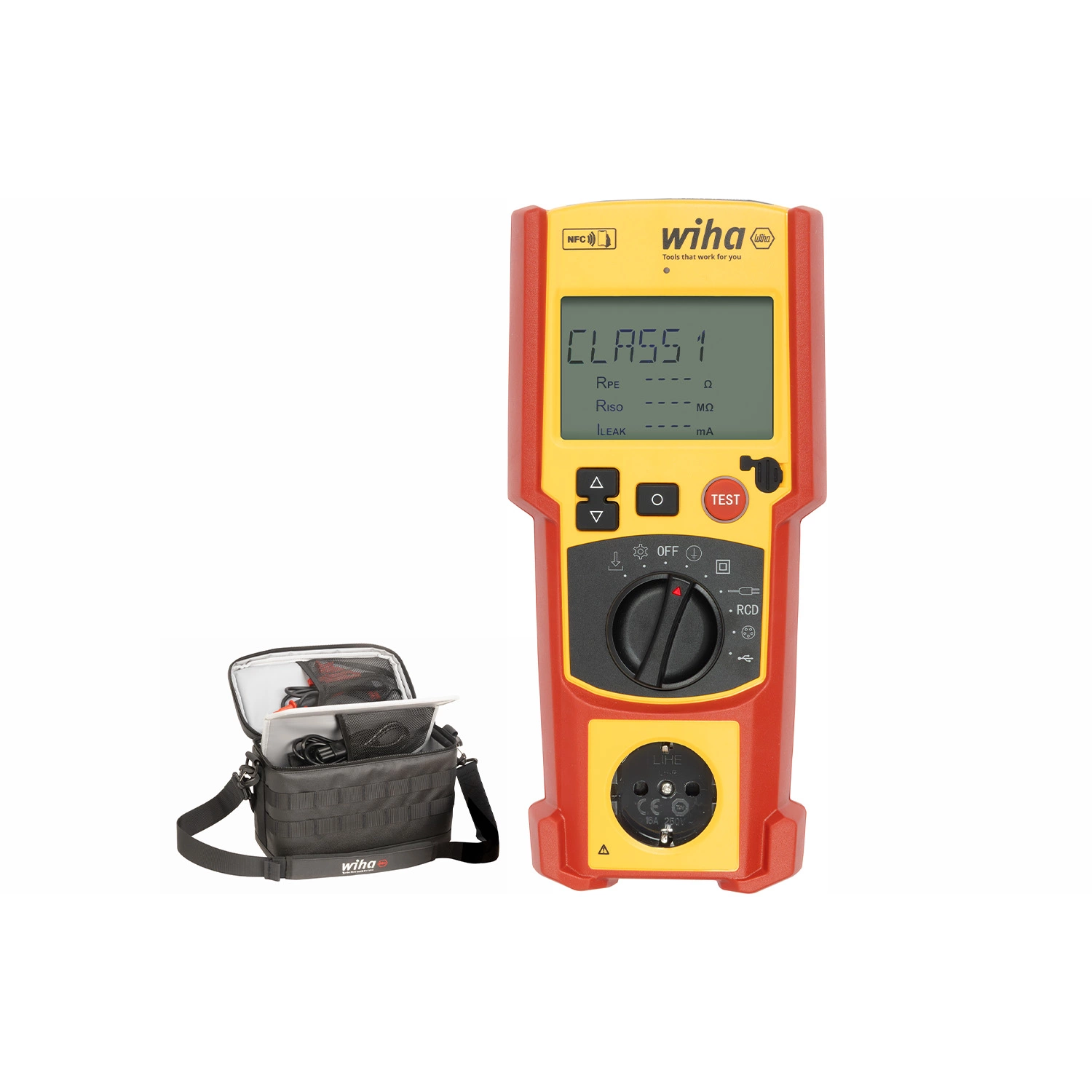 Wiha 47222 Apparaattester set PAT one in etui - incl. toebehoren