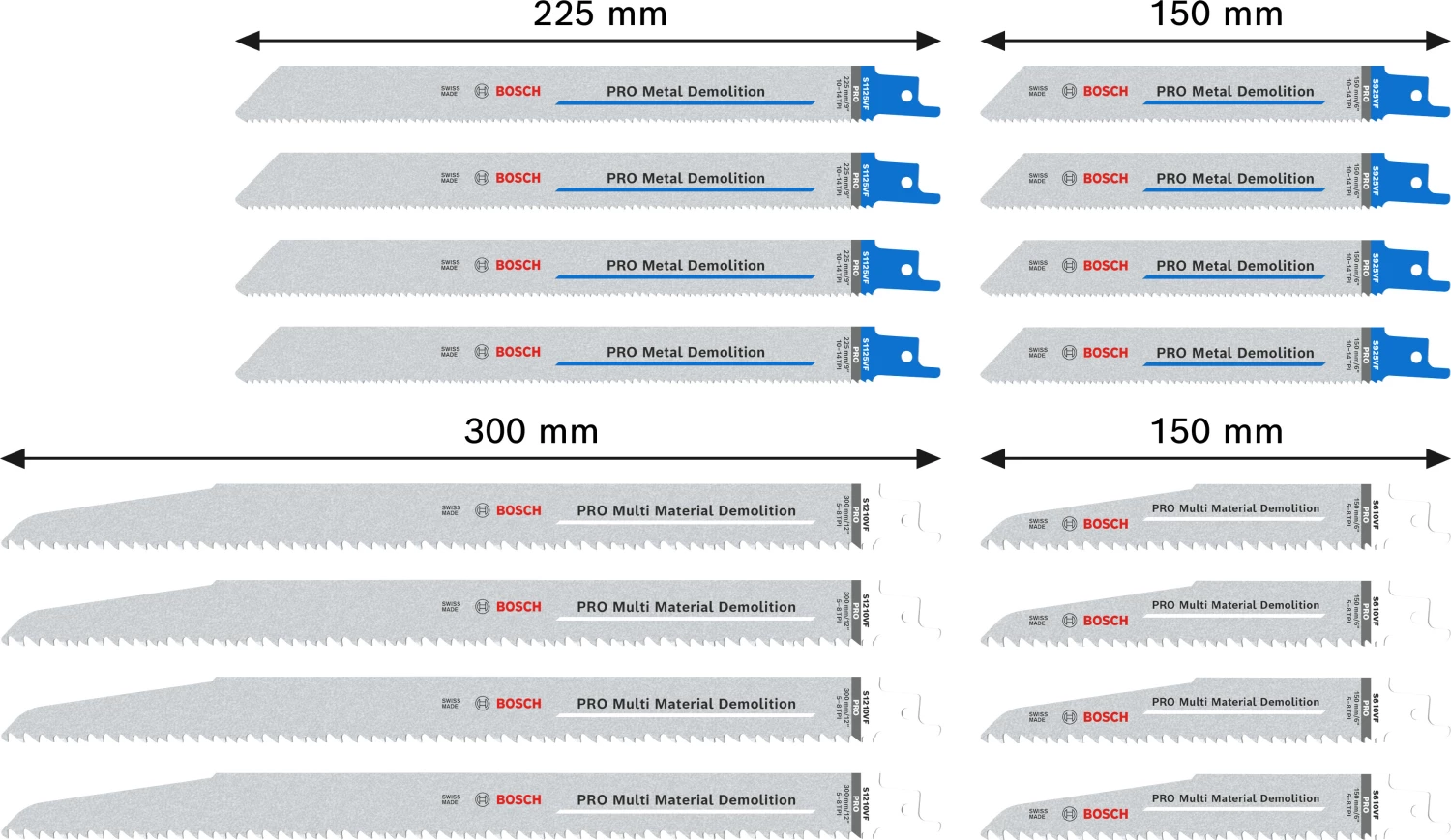 Bosch 2607011822 PRO 16-delige Demolition zaagbladenset in Tough Box-image