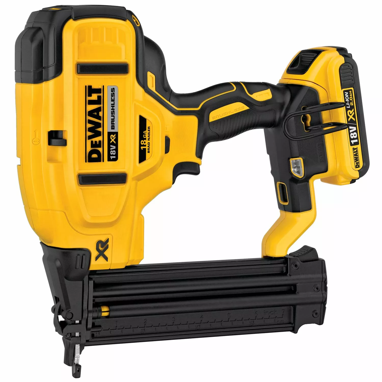 DeWALT DCN680D2-QW 18V Li-ion XR accu afwerktacker set (2x 2.0Ah) in TSTAK - 15-54mm - 18 Gauge - koolborstelloos-image