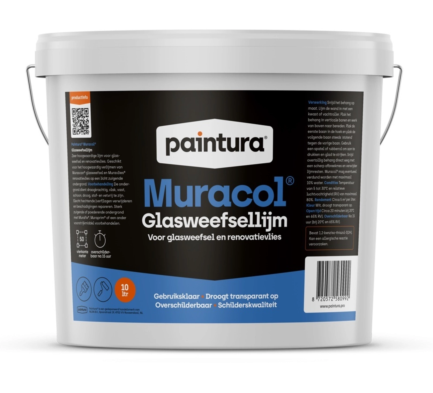 MuraCol - Colle pour toile de verre transparente Paintura  10L-image