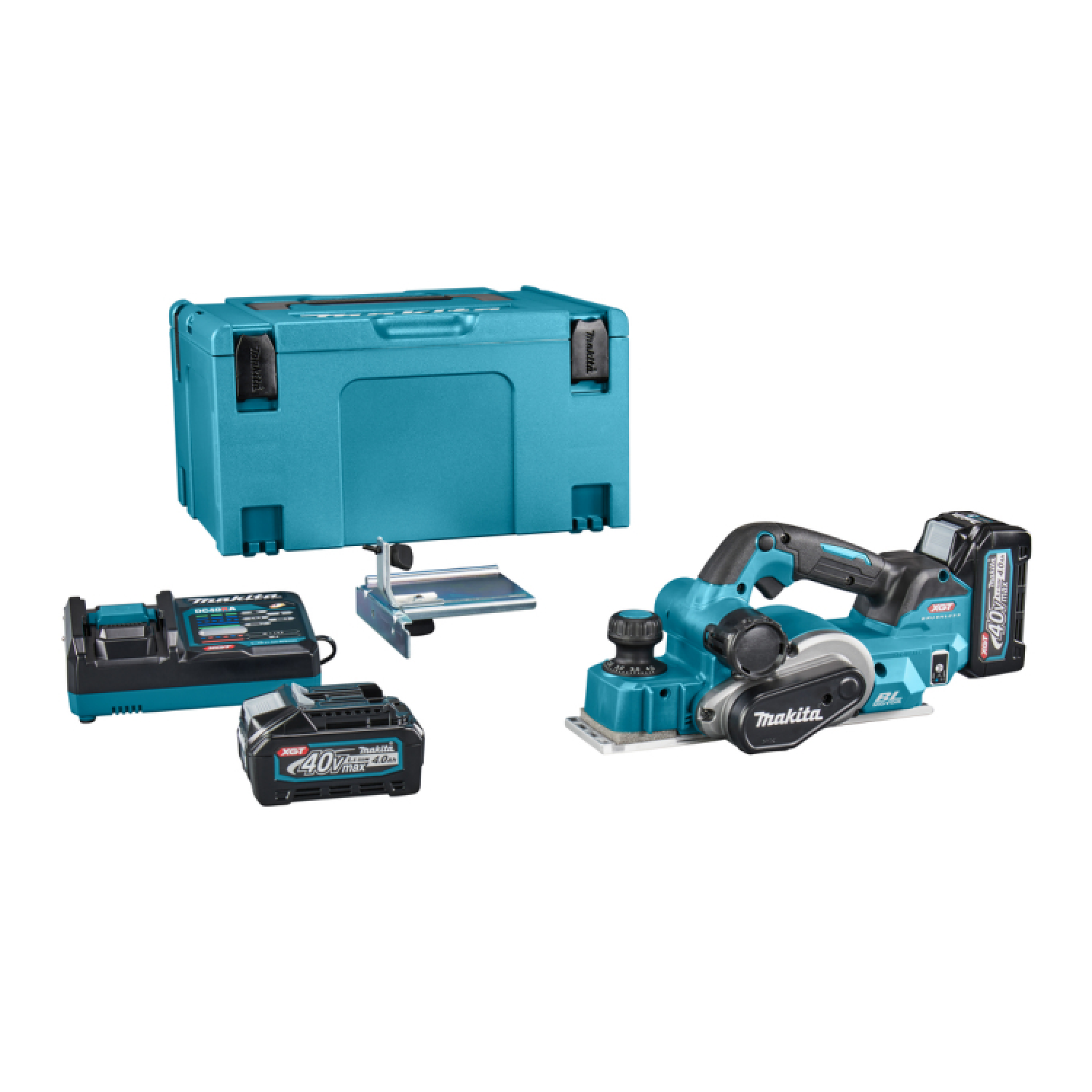Makita KP001GM201 -Rabot sans-fil  - 40V Max Li-ion - 2 batteries 4,0 Ah - Mbox - 82 mm-image