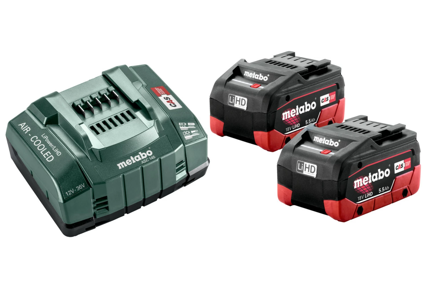 Metabo 685122000 Set de demarrage 18V Li-Ion (2x batterie 5,5Ah) + chargeur-image