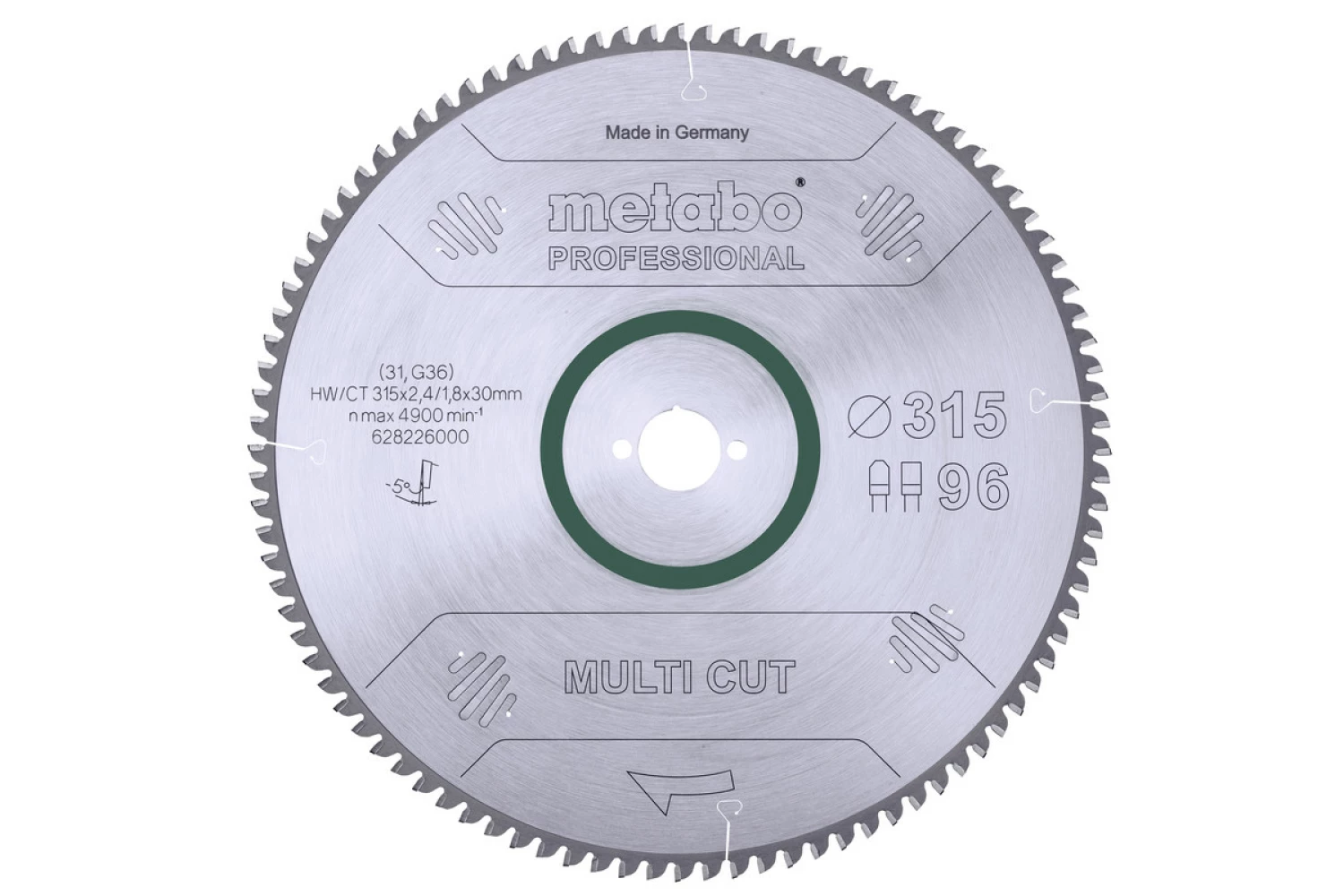 Metabo 628226000 Cirkelzaagblad HW/CT - 315 x 30 x 96HW/CT-image