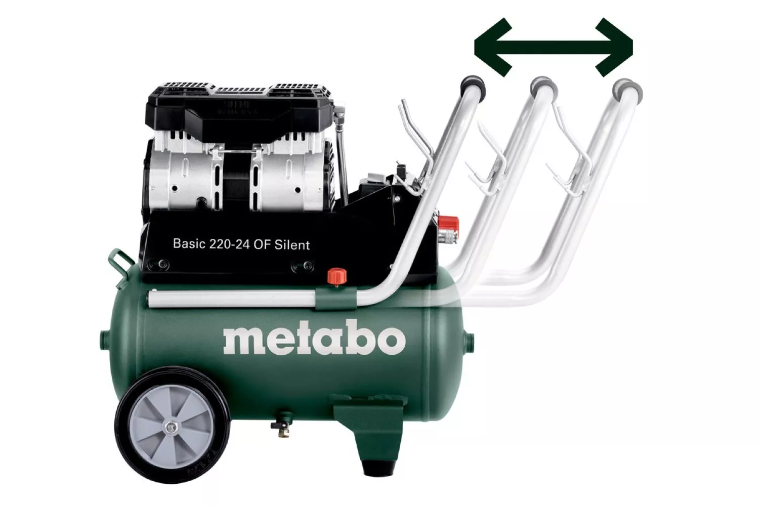 Metabo Basic 220-24 OF Silent compressor - 1100W - 8 Bar - 24L - 110 l/min-image