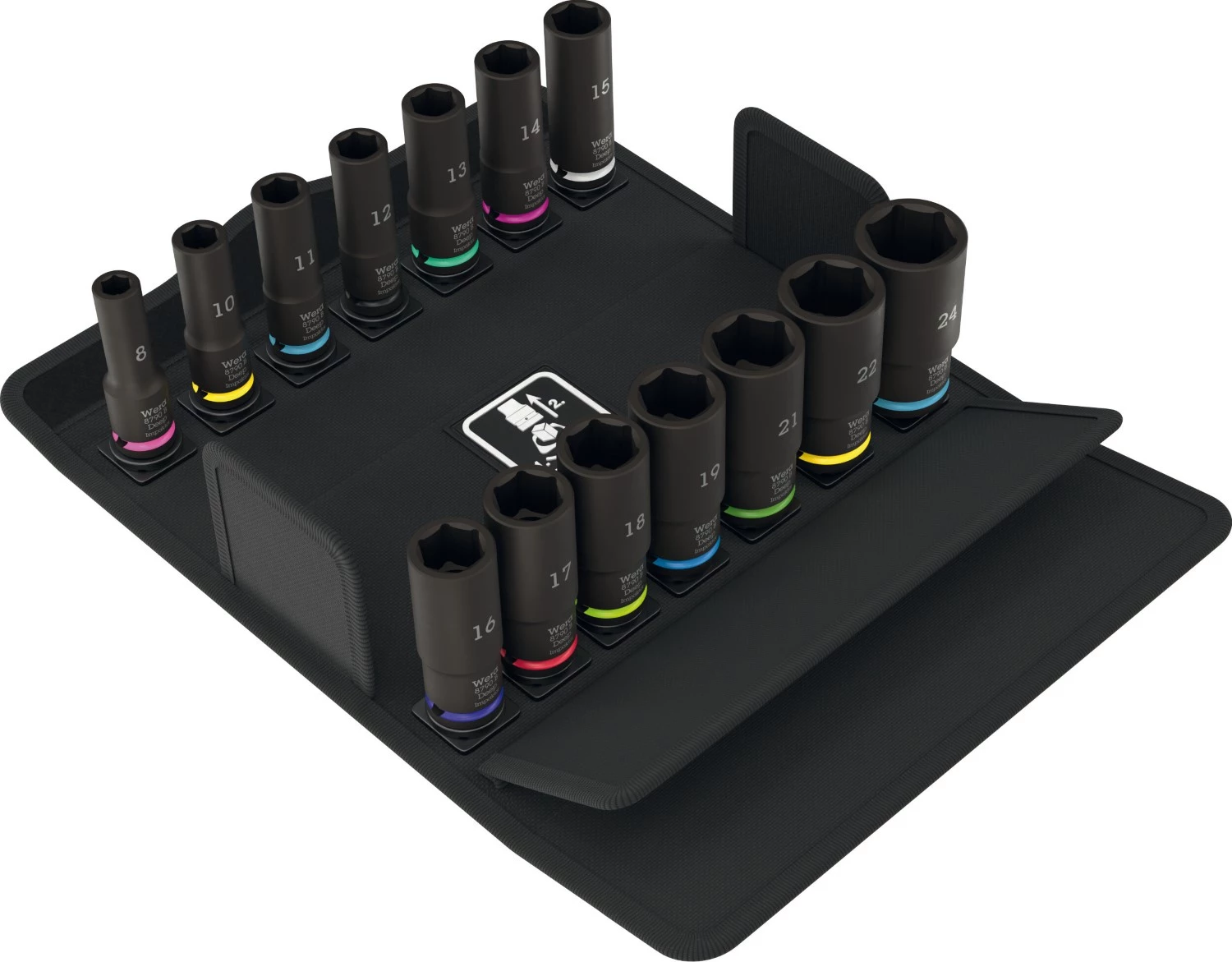 Wera 05005580001 14-delige 8790 B Impaktor Deep Set 1 Doppenset in box - 3/8"-image