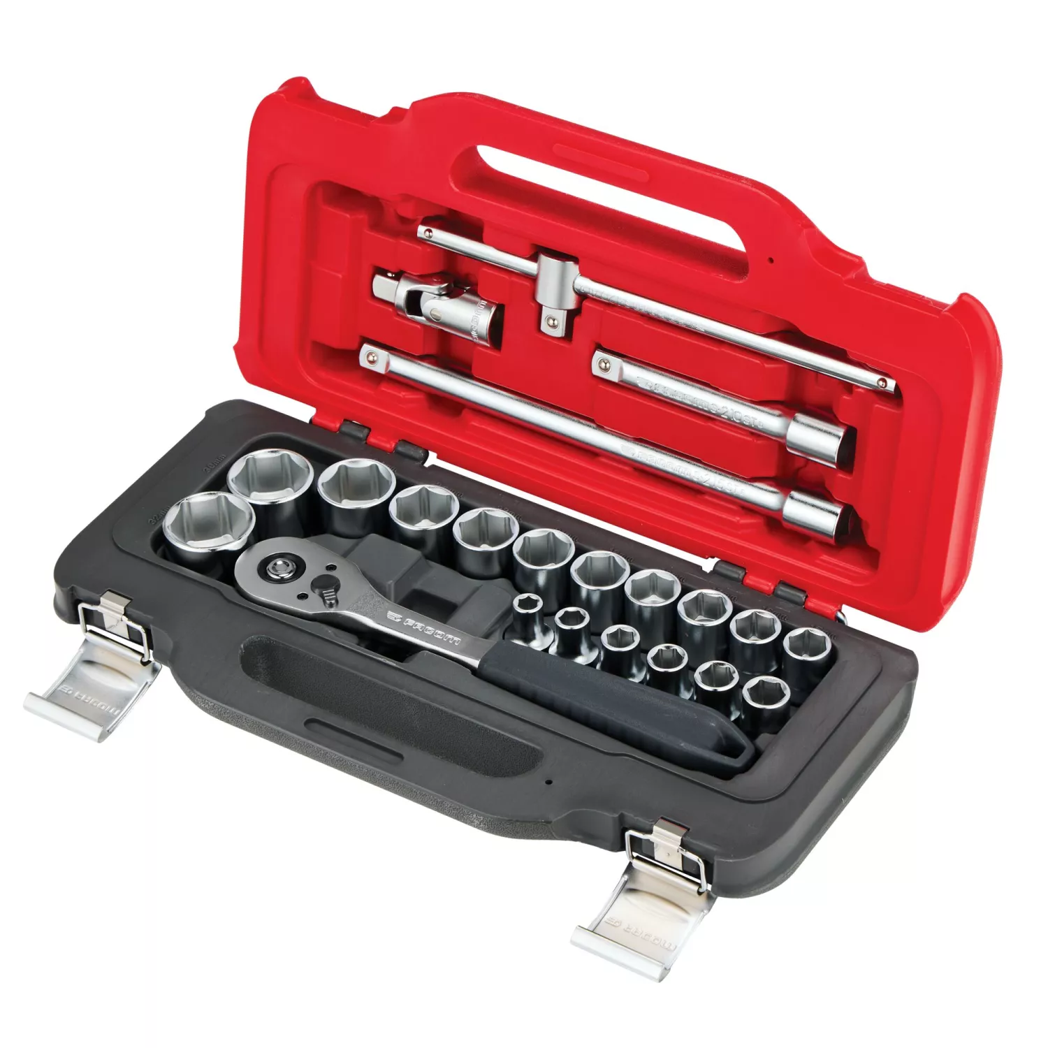 Facom SL.151-EP22PB 22-delige Ratel- en doppenset in Twin Box koffer - 1/2"