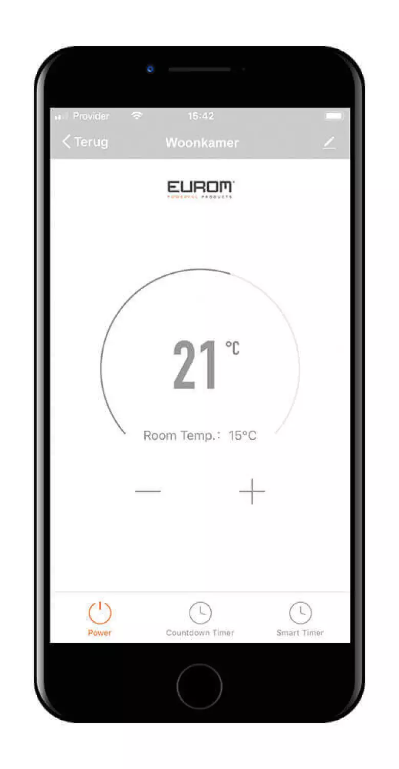 EUROM Alutherm 2000 Wifi Black Chauffage par convection - 2000W - 80m3-image