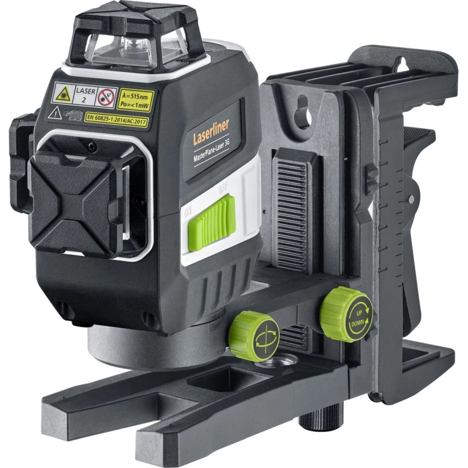 Laserliner MasterPlane-Laser 3G Pro 360° Kruislijnlaser set in L-boxx - 3 lijnen - groen - 3x 55m - IP64 + VarioStand L Laserstatief-image