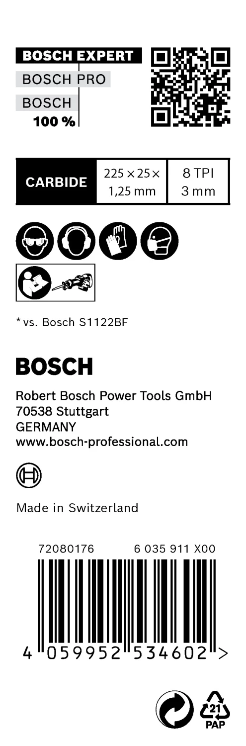 Bosch EXPERT S1155CHC Thick Tough Metal reciprozaagblad - 175mm - metaal (10st)-image