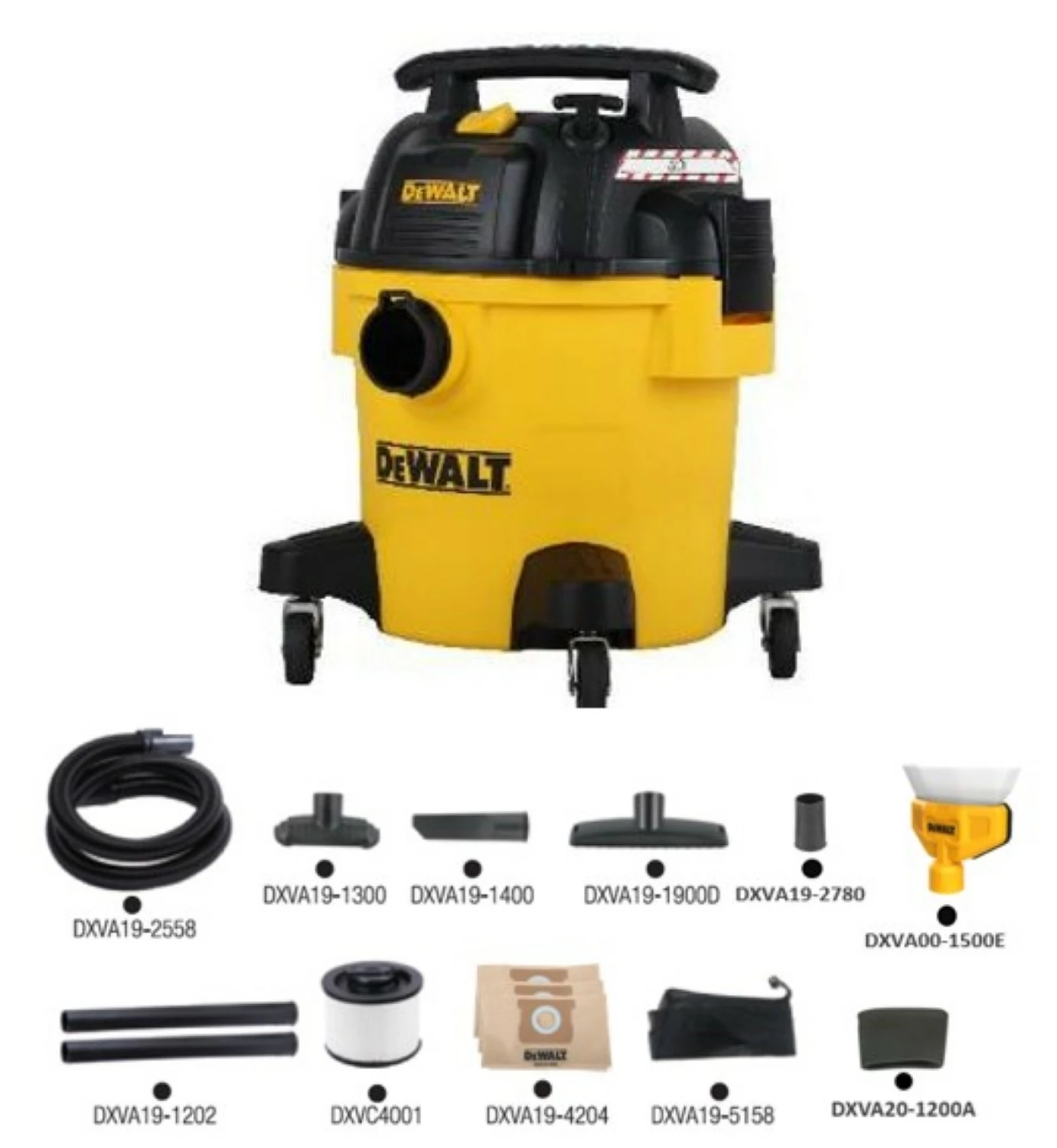 DeWALT DXV20PB Stofzuiger - Nat/Droog - 1050W - 20L-image