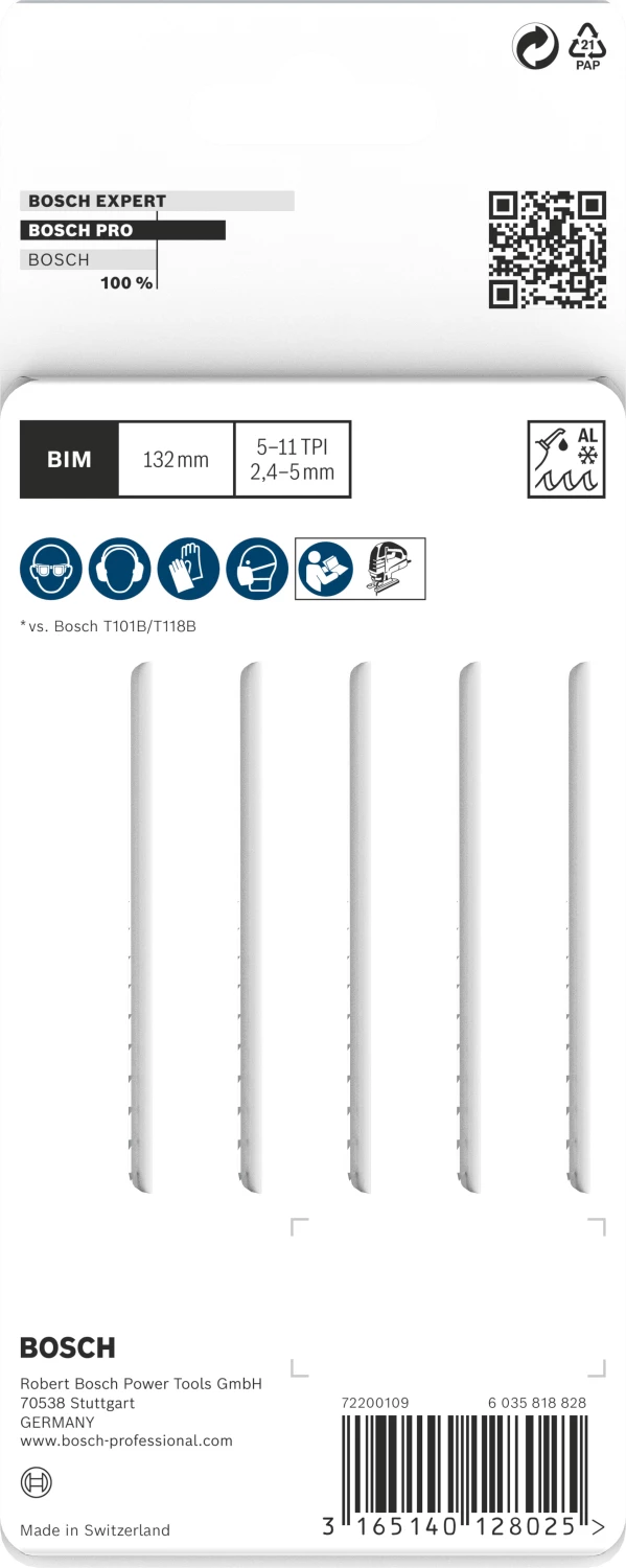 Bosch 2608634994 / T 345 XF BiM Decoupeerzaagblad Progressor - Hout / Metaal (5st)-image