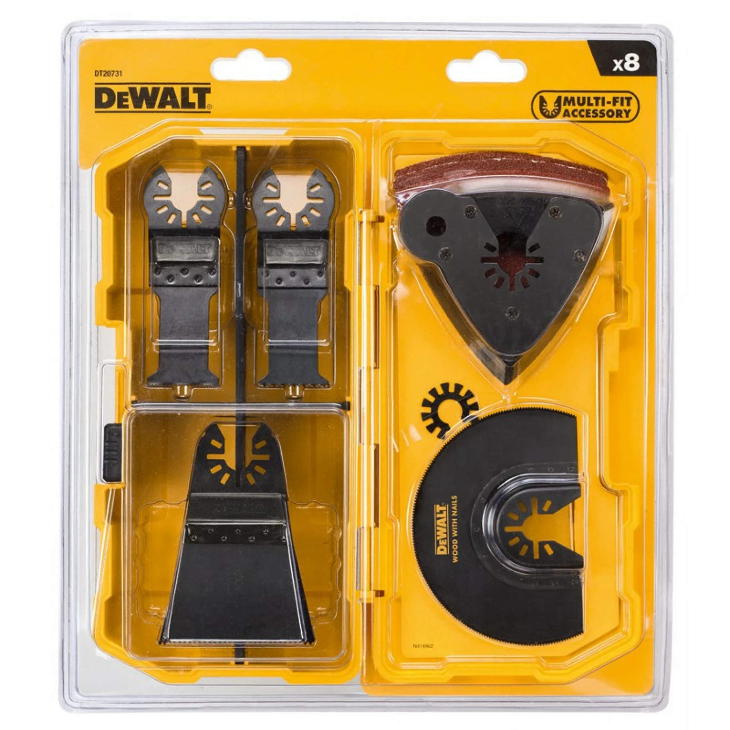 DeWALT DT20731 8-delige Multitool zaagbladen & schuurpapier set-image