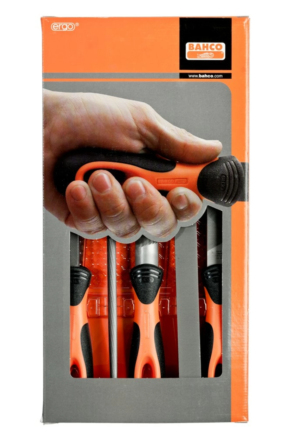 Bahco 1-478-08-1-2 - Jeu de limes ERGO™ 4 bâtardes/1 mi-douce 200 mm - 5 pcs-image