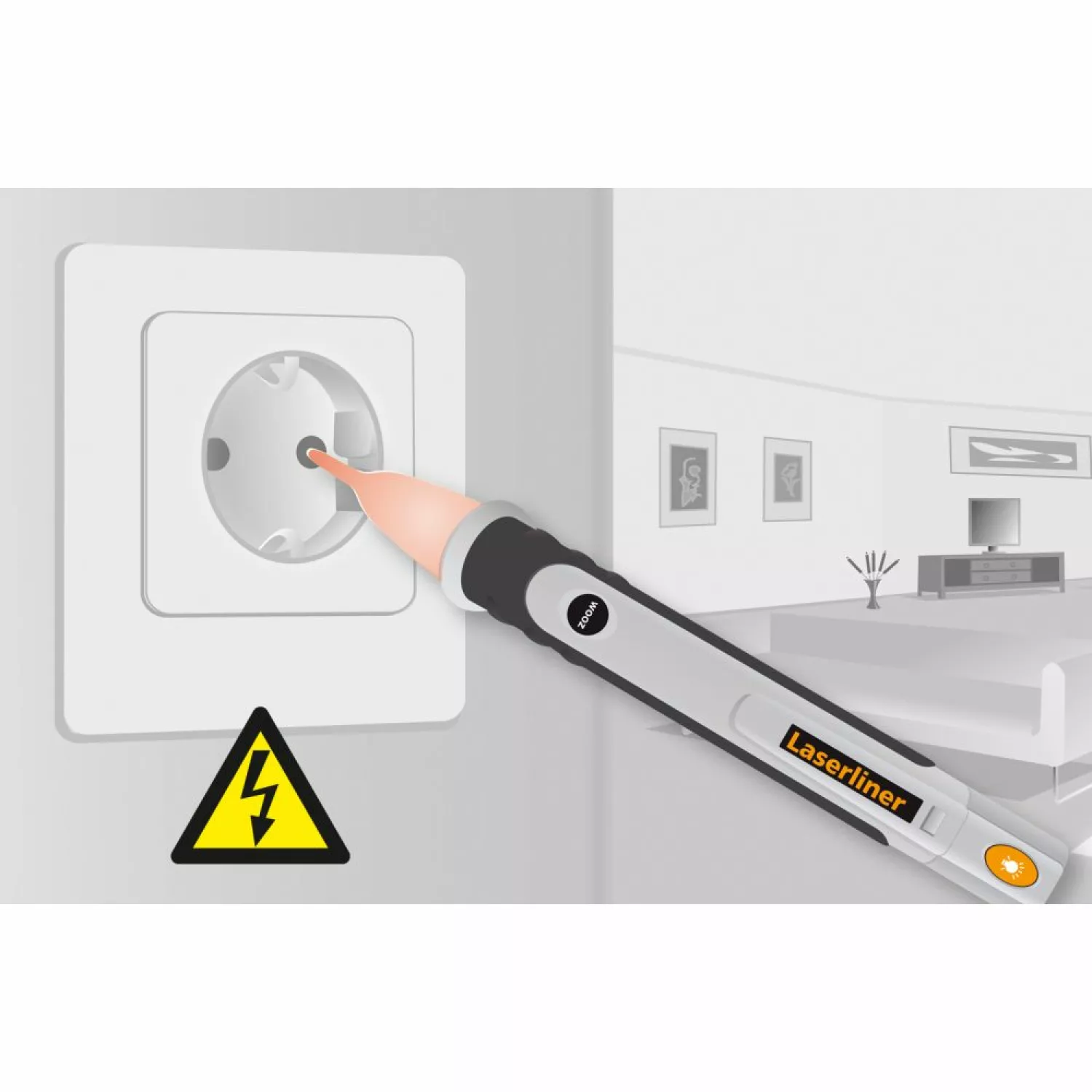 Laserliner 083.011A - Testeur de tension sans contact – sécurité détection des champs électriques-image