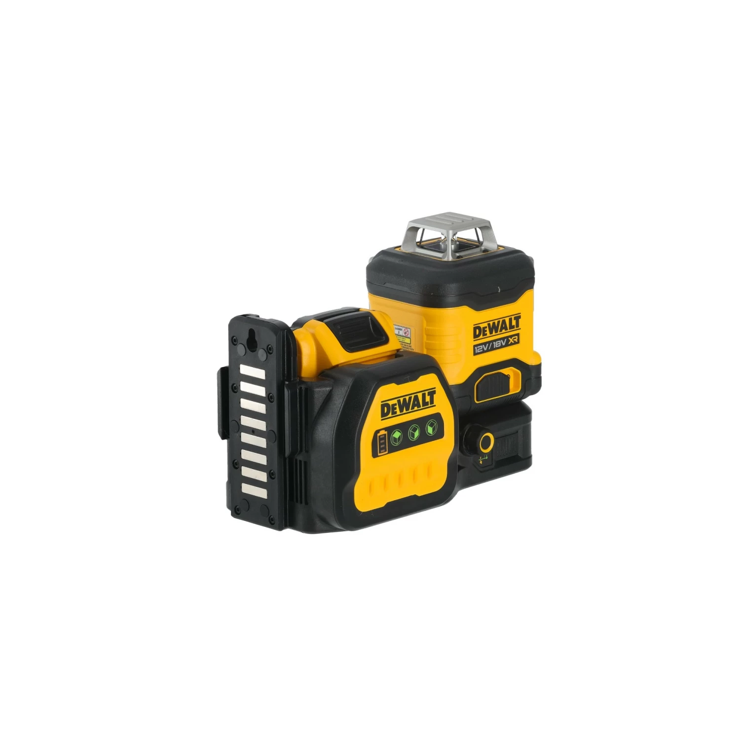 DeWALT DCE089D1G18 12V / 18V Li-ion accu zelfnivellerende 3x 360 graden kruislijnlaser set (1x 2.0Ah accu) in koffer - 3 lijnen - 30m - groen-image