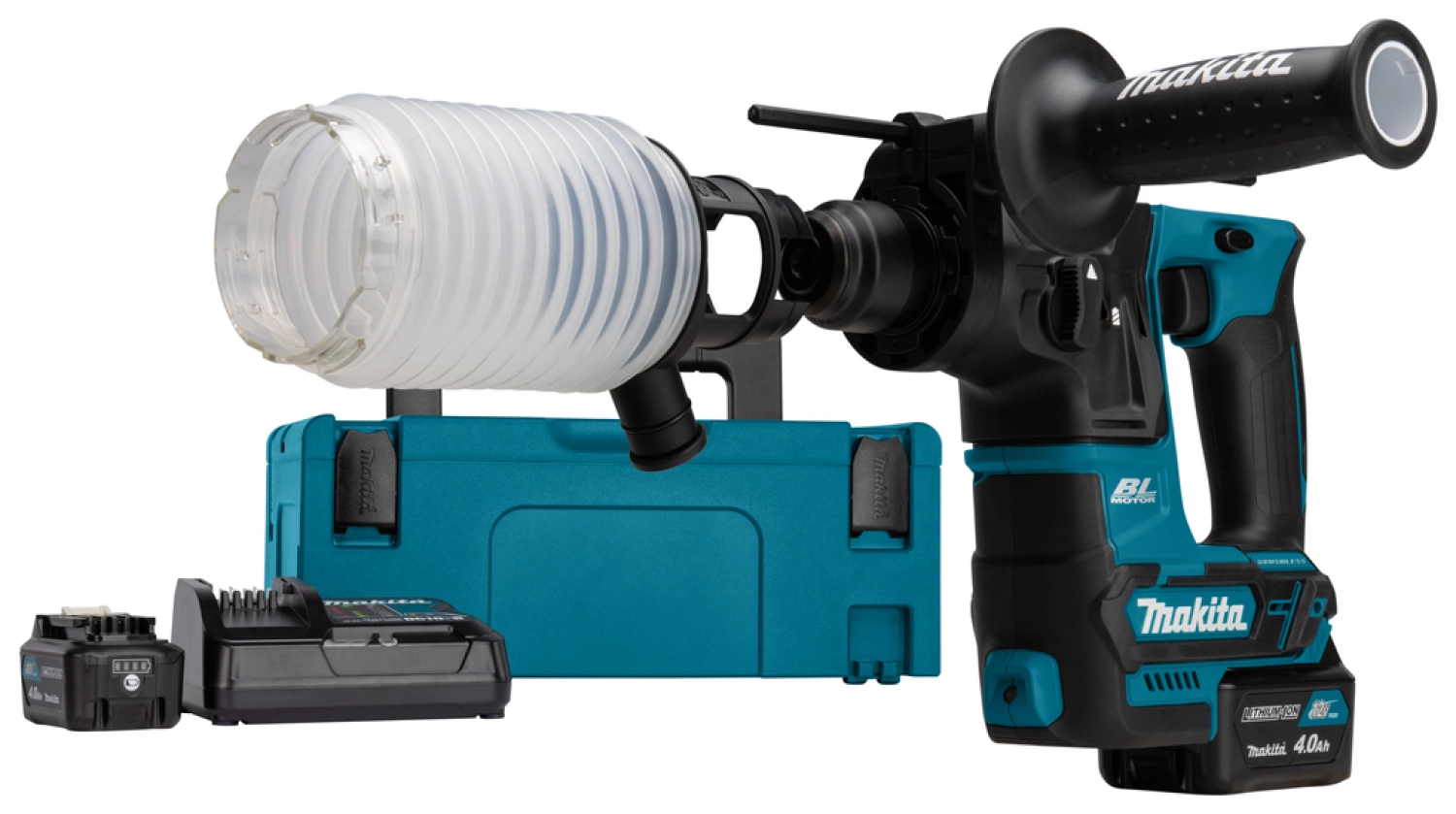 Makita HR166DSMJ 10.8V Li-Ion Accu SDS-plus boorhamer set (2x 4.0Ah accu) in Mbox- 1,1J - Koolborstelloos-image