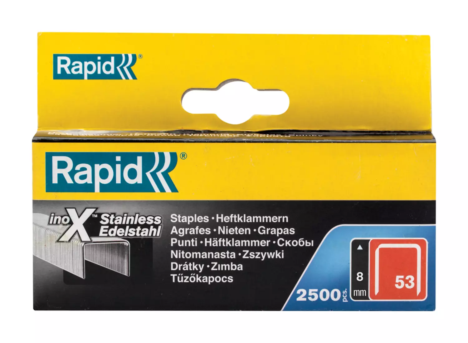 Rapid 23808000 Nieten - No. 53 - RVS - 8mm (2500st)-image