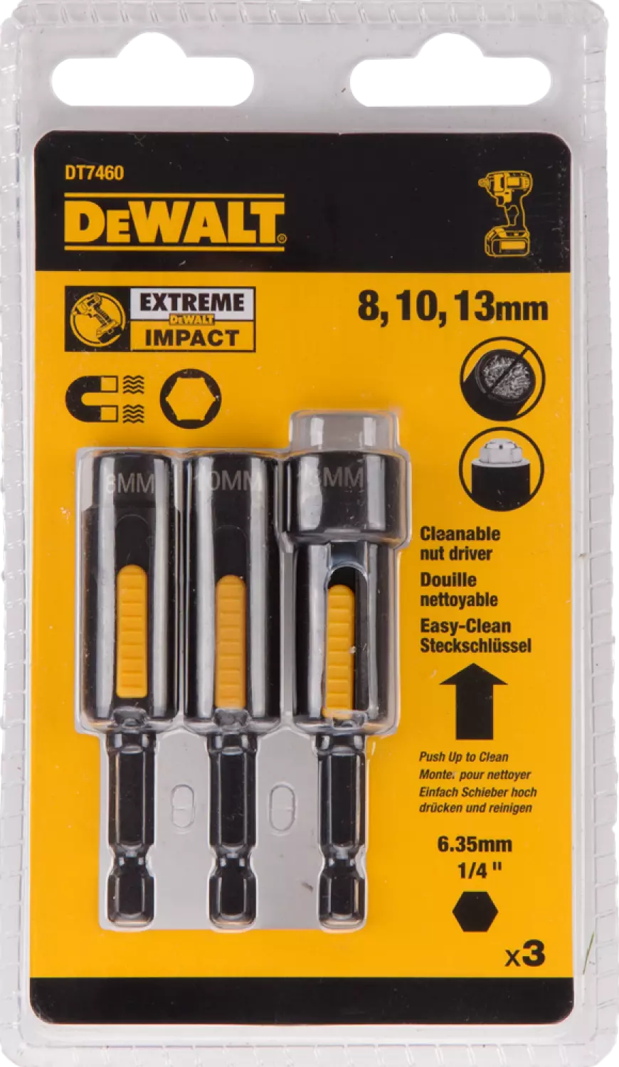 DeWALT DT7460 3 delige extreme impact bit dopsleutelset-image