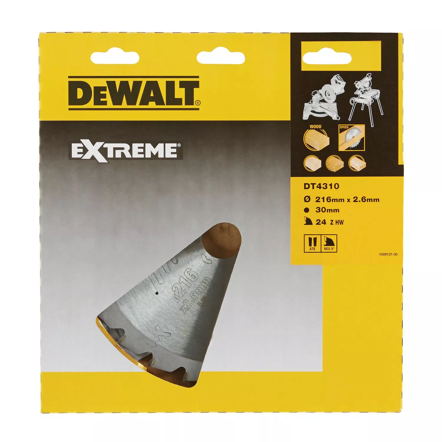 DeWALT DT4310 Extreme Cirkelzaagblad - 216 x 30 x 24T - Hout / Laminaat-image