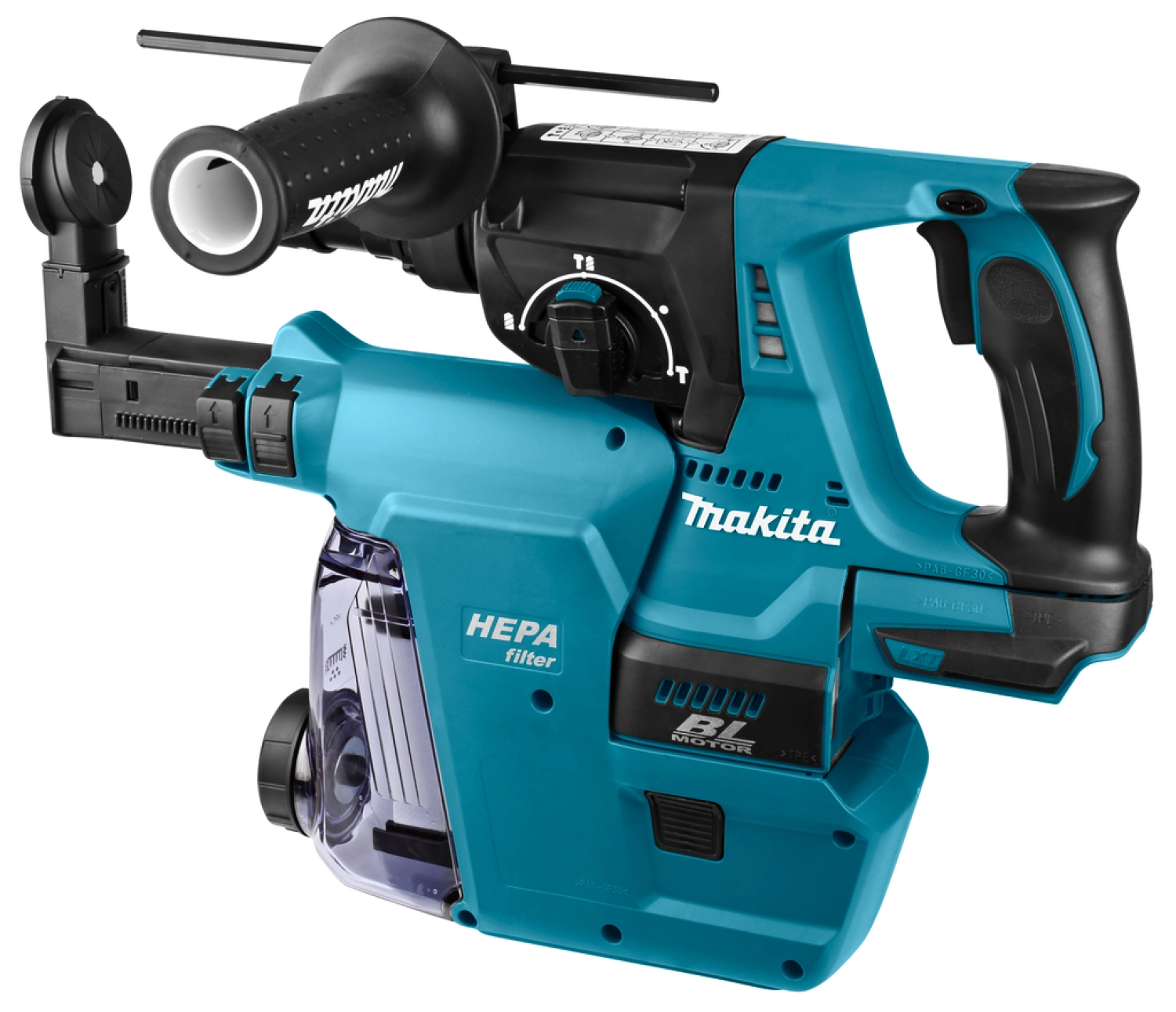 Makita DHR243ZJW 18V Li-Ion Accu SDS-Plus Combihamer body in Mbox - 2J - met gratis Makita WK T-Shirt - Maat XXL-image