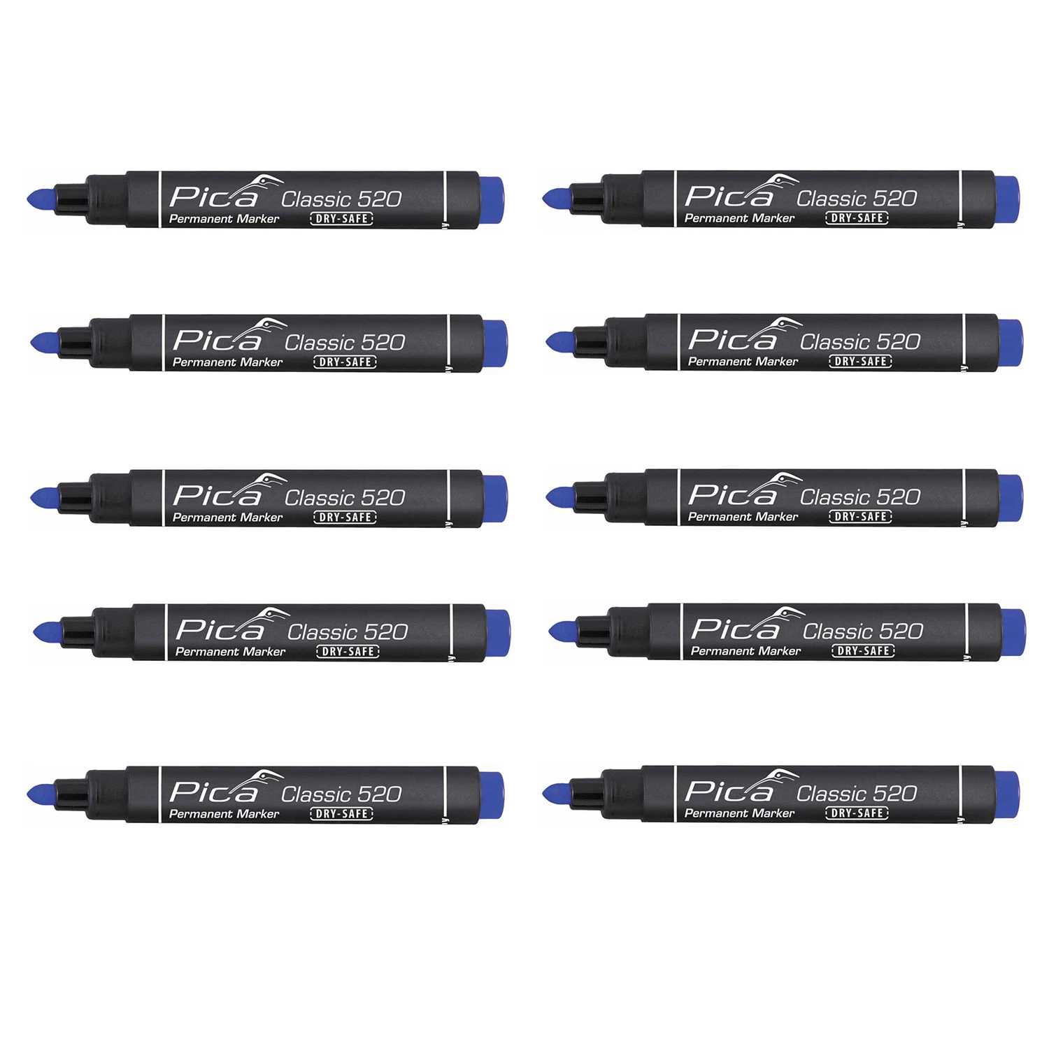 Pica 520/40 Marqueur Permanent - Rond - Bleu - 1-4mm (10 pcs)-image