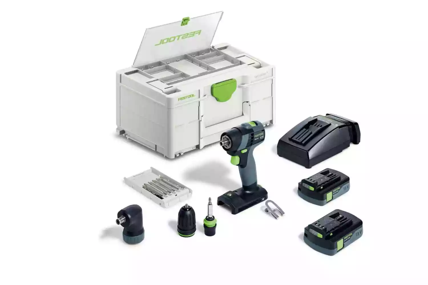 Festool TXS 18 C 3,0-Set 18V Li-Ion accu schroefboormachine incl. bitset (2x 3,0Ah) in systainer - 40Nm-image