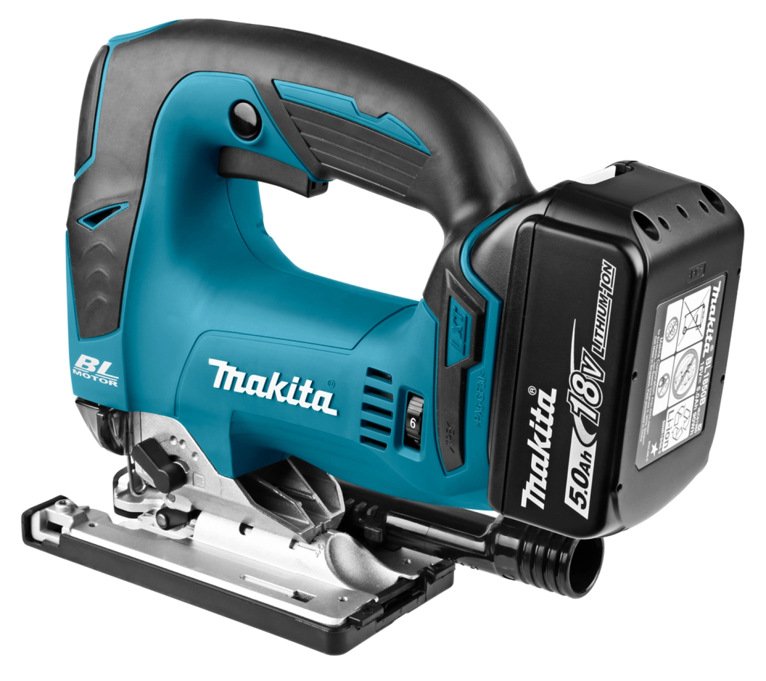 Makita DJV182RTJ 18V Li-Ion Accu decoupeerzaag set (2x 5.0Ah accu) in Mbox - D-greep - variabel - koolborstelloos-image