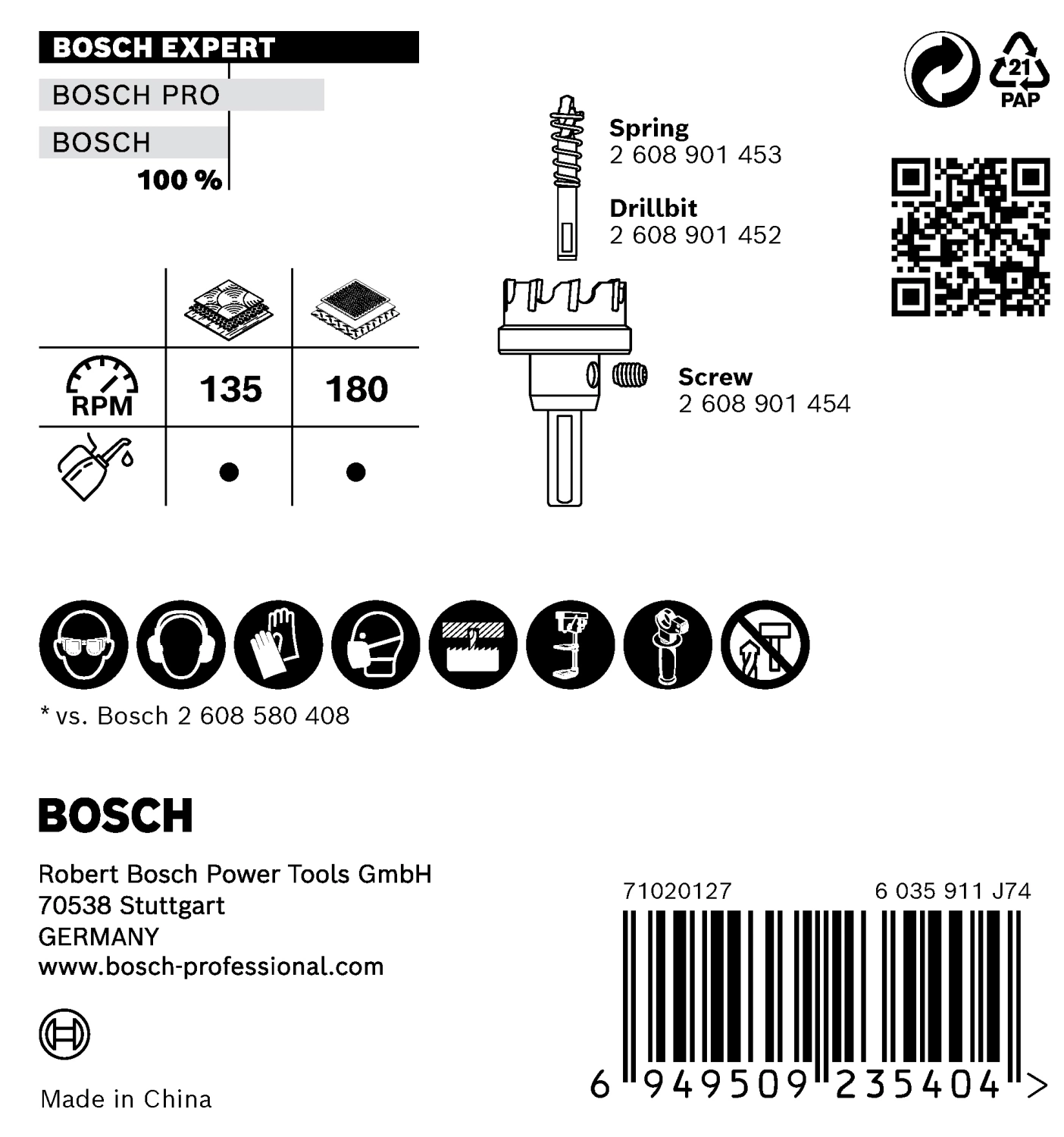 Bosch 2608901447 EXPERT Scie cloche pour tôle - 90 mm-image